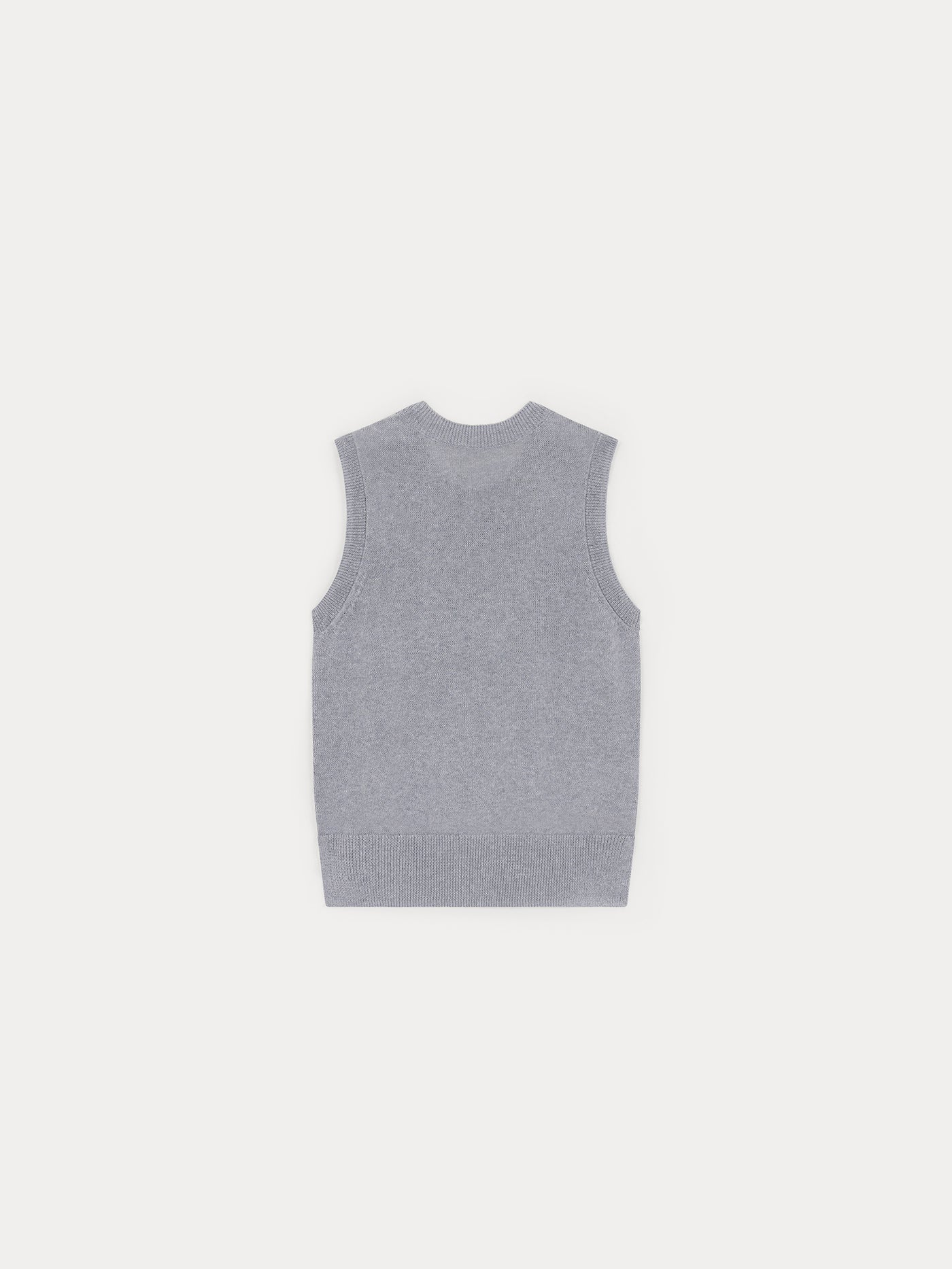 Northern blue sleeveless vest in cotton and linen