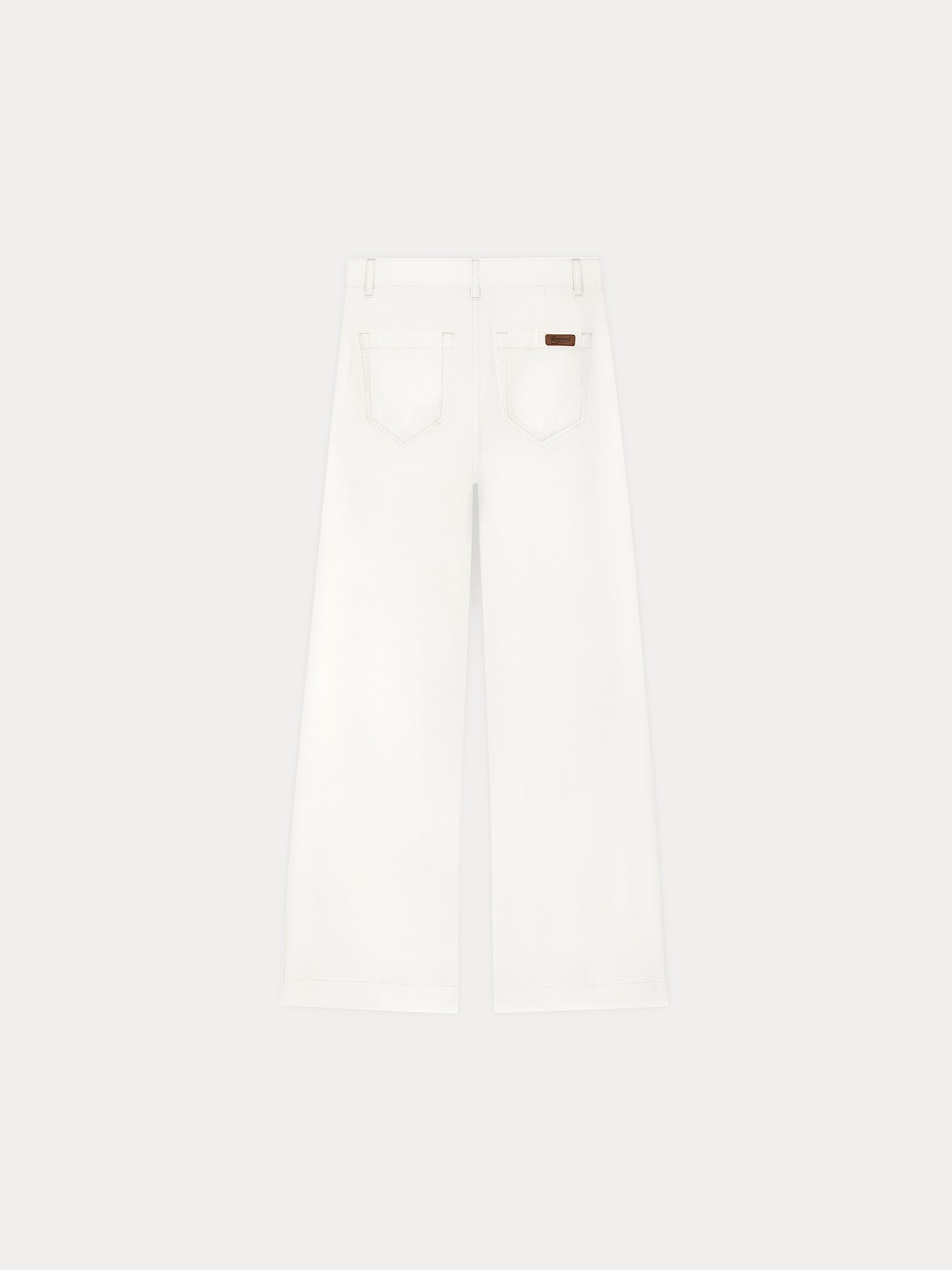 Bristol mid-rise white denim flare jeans