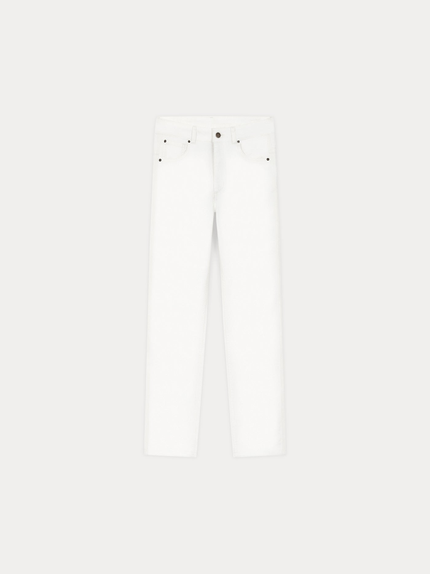 Abbesses mid-rise white-washed denim jeans with raw hems
