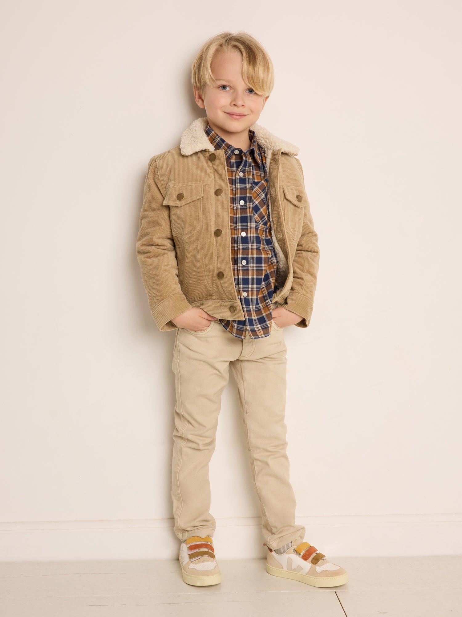 Look gar on hiver 2023 chemise a carreaux Bonpoint
