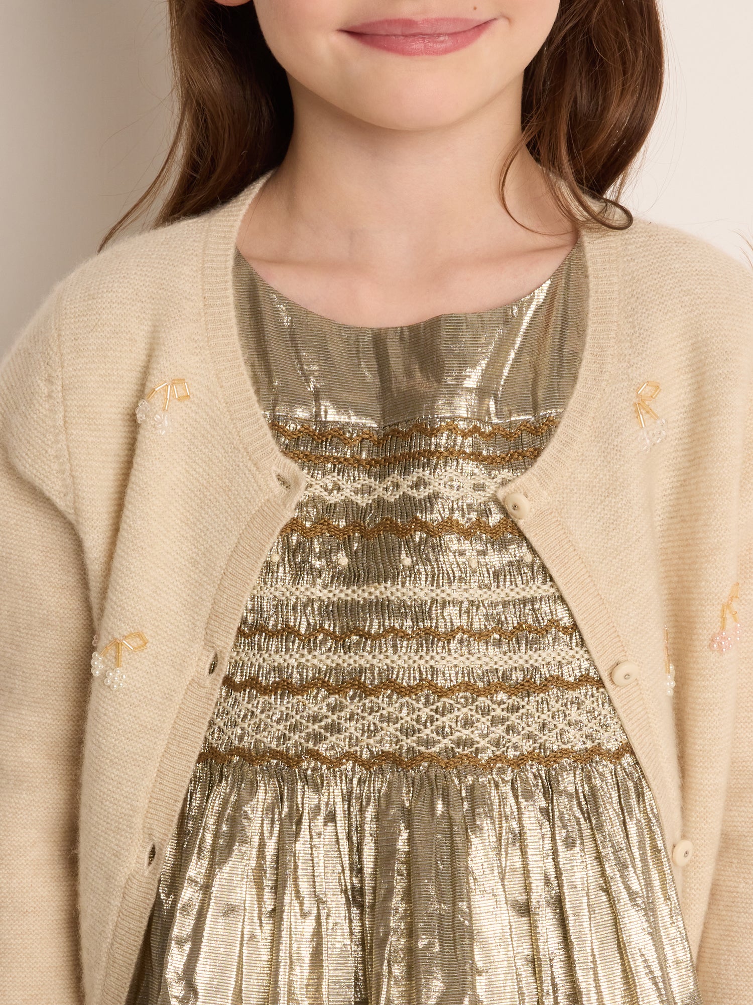 Girls hotsell gold cardigan