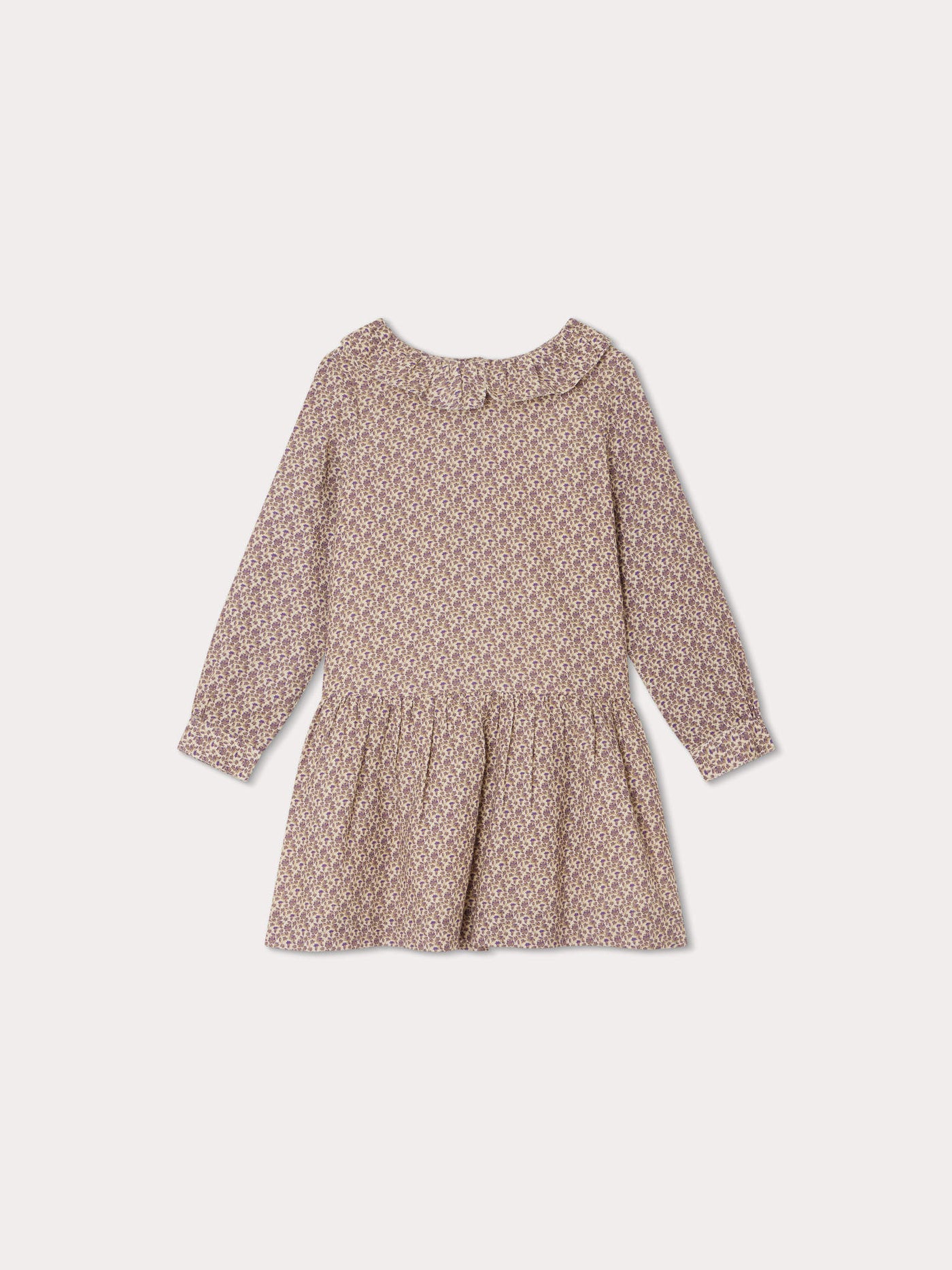 Robe Mariela fleurs taupe