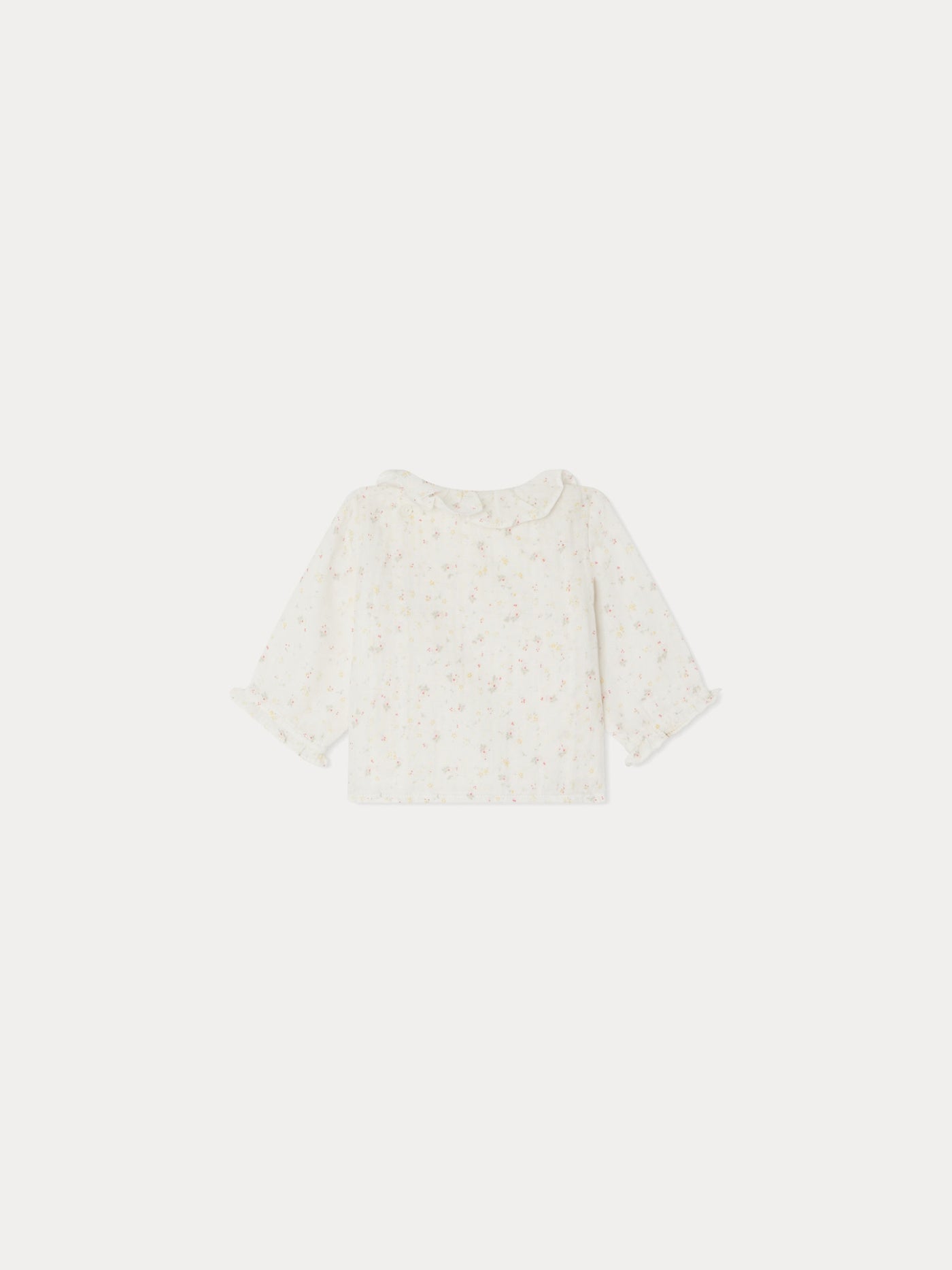 Blouse Ganiti fleurs bleu aqua