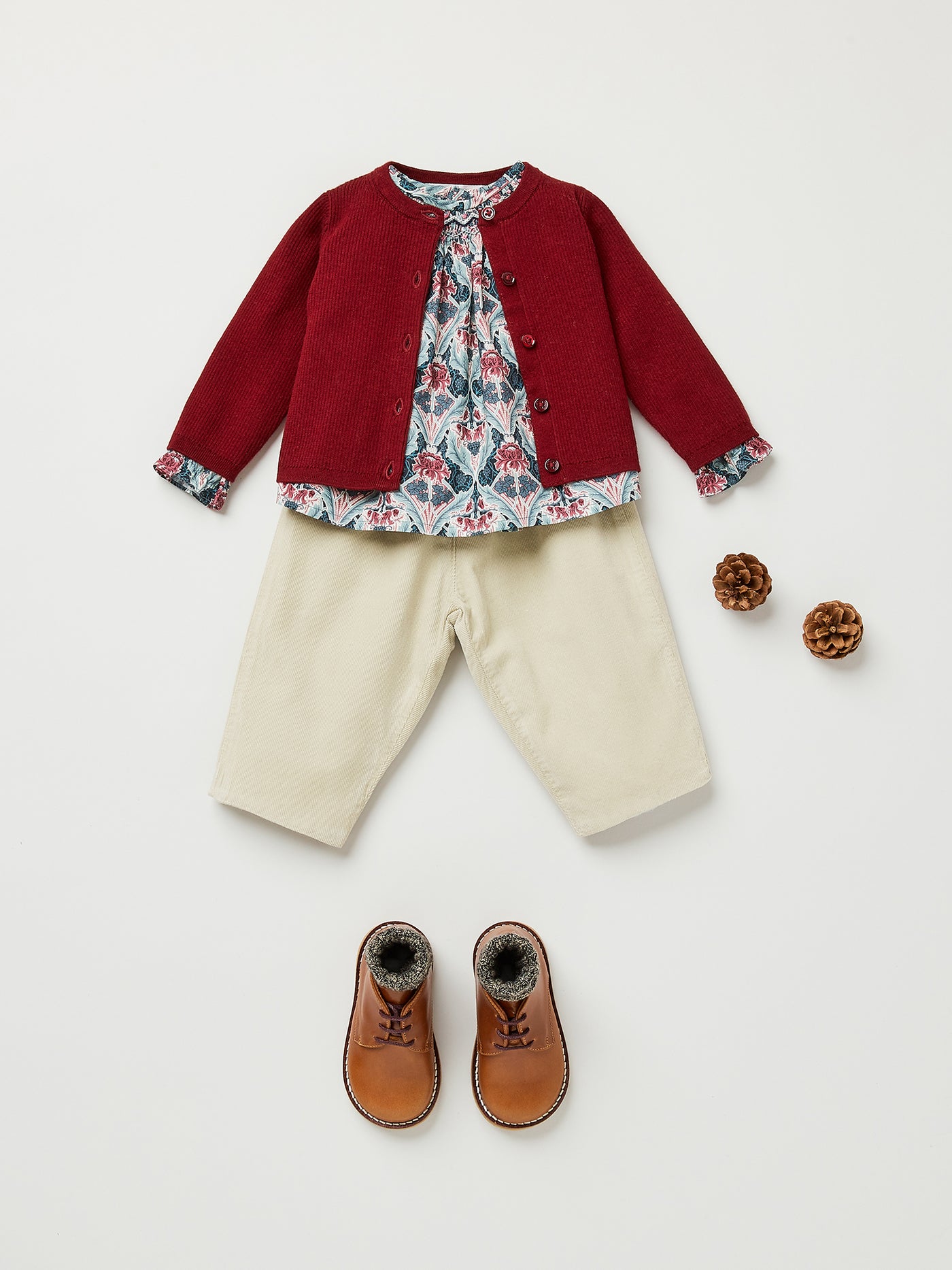 Blouse smockée Griotte fleur figue